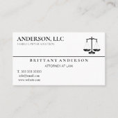 Professional Attorney op Law Black Scale Visitekaartje (Voorkant)