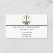 Professional Attorney op Law Black Scale Visitekaartje (Voorkant)