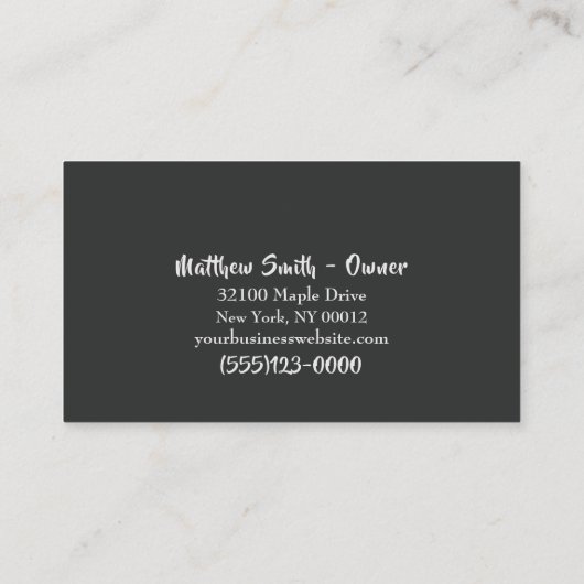 Professional Auto Window Tint Service Visitekaartje (Achterkant)