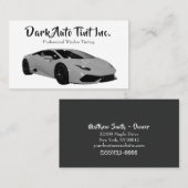 Professional Auto Window Tint Service Visitekaartje (Voorkant / Achterkant)