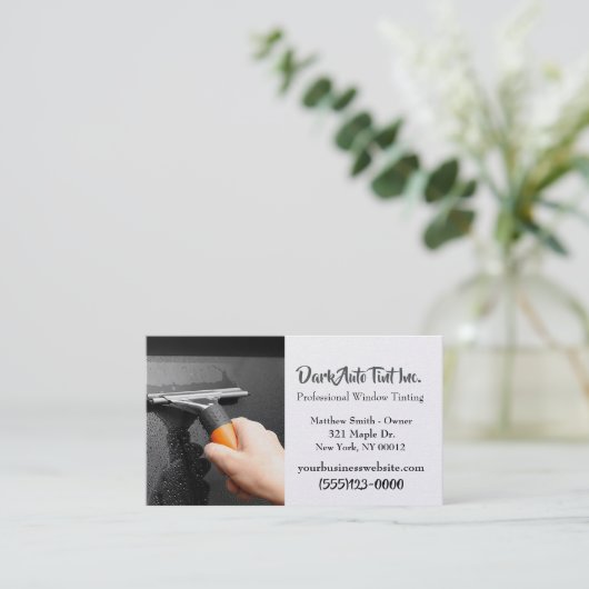 Professional Auto Window Tint Service Visitekaartje (Staand voorkant)
