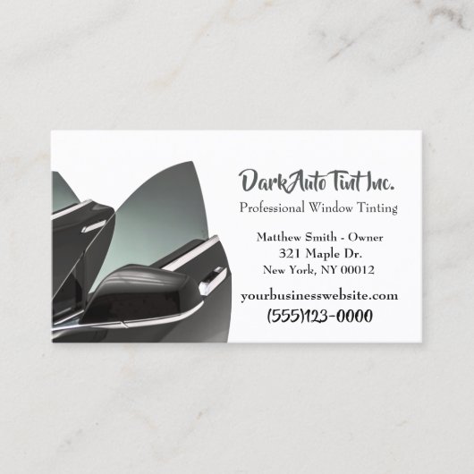 Professional Auto Window Tint Service Visitekaartje (Voorkant)