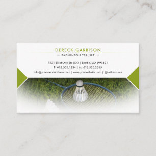 Professional Badminton Trainer Coach Visitekaartje