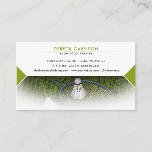 Professional Badminton Trainer | Coach Visitekaartje (Voorkant)