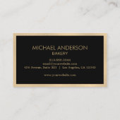 Professional Bakery Pastry Chef Black Gold Visitekaartje (Achterkant)