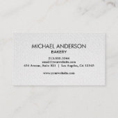 Professional Bakery Pastry Chef Visitekaartje (Achterkant)