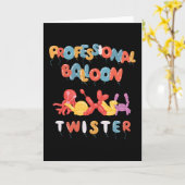 Professional Balloon Twister Balloon Kaart (Gele Bloem)