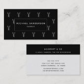 Professional Barber Haarstylist Scissors Black Visitekaartje (Voorkant / Achterkant)