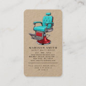 Professional Barber Minimalist Barbershop Rustic Visitekaartje (Achterkant)