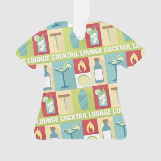 Professional-Bartender Iconic ontworpen Ornament (voorkant)