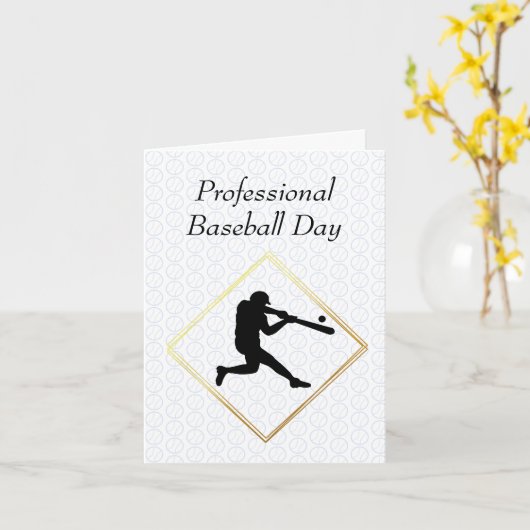 Professional Baseball Day Kaart (Gele Bloem)