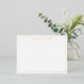 Professional Basic Name Thin Border Folie Note Kaa Folie Feestdagen Briefkaart (Staand Voorkant)