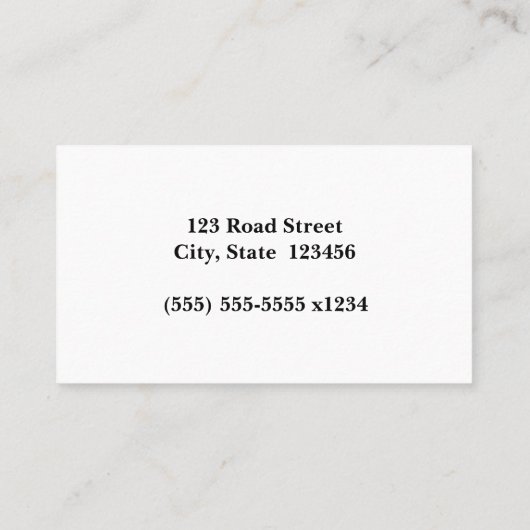 Professional, Basic Visitekaartje (Achterkant)