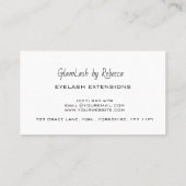 Professional Beauty Eyelash Lashes Glitter Silver Visitekaartje (Achterkant)