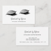 Professional Beauty Eyelash Lashes Glitter Silver Visitekaartje (Voorkant / Achterkant)