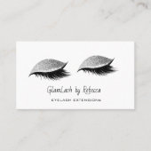 Professional Beauty Eyelash Lashes Glitter Silver Visitekaartje (Voorkant)