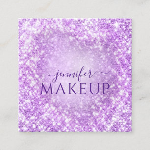 Professional Beauty Makeup Beauty Glitter Paars Vierkante Visitekaartje