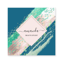 Professional Beauty Makeup Logo Blauwgroen Slagen