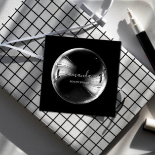 Professional Beauty Makeup Logo Bubble Black Vierkante Visitekaartje