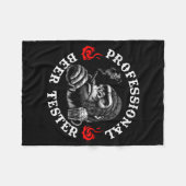 Professional Beer Tester Funny Drinking Monkey Quo Fleece Deken (Voorkant (Horizontaal))