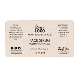 Professional Beige Face Hair Oil Serum Etiket