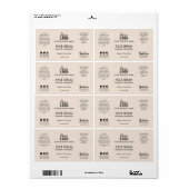 Professional Beige Face Hair Oil Serum Etiket (Full Sheet)