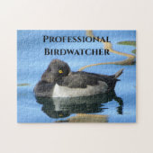 Professional Birdwatcher Duck Blue Water Wild Bird Legpuzzel (Horizontaal)