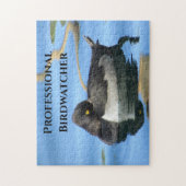 Professional Birdwatcher Duck Blue Water Wild Bird Legpuzzel (Verticaal)
