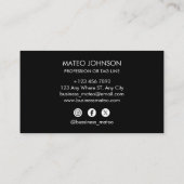 Professional Black Add your logo Visitekaartje (Achterkant)