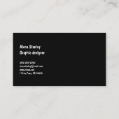 Professional Black and White Minimalist  Visitekaartje (Achterkant)