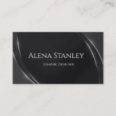 Professional Black and White Minimalist  Visitekaartje (Voorkant)