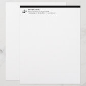 Professional Black Border Lawyer/Attorney Briefhoofd Sjabloon (Voorkant / Achterkant)