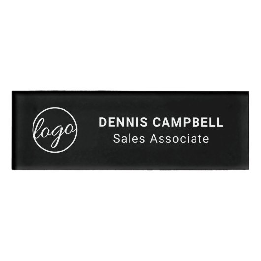 Professional Black Business Logo Naambadge (Voorkant)