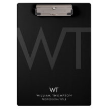 Professional Black Business Monogram Initialen