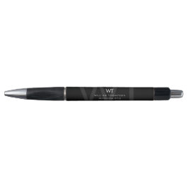Professional Black Business Monogram Initialen Pen