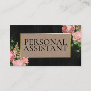 Professional Black Casual Personal Assistant Visitekaartje