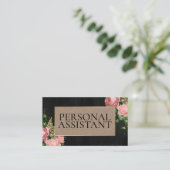 Professional Black Casual Personal Assistant Visitekaartje (Staand voorkant)