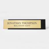 Professional Black en Gold Bureau Naambordje (Voorkant)