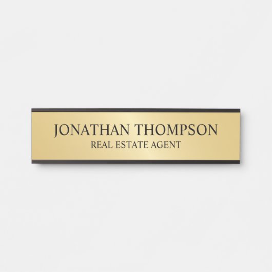 Professional Black en Gold Deurbordje (Voorkant)