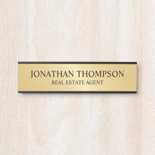 Professional Black en Gold Deurbordje (Voorkant)