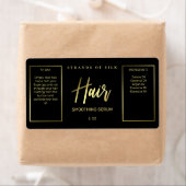 Professional Black- en Gold Hair-serumlabels Etiket (Insitu)