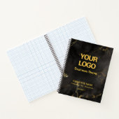 Professional Black en Gold Marble Employee Graph Notitieboek (Binnen)