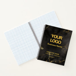 Professional Black en Gold Marble Employee Graph Notitieboek