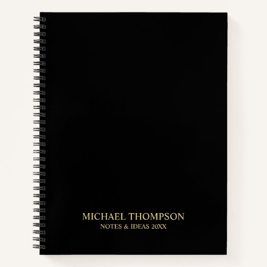 Professional Black en Gold Notitieboek (Voorkant)