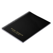 Professional Black en Gold Notitieboek (Linkerzijde)