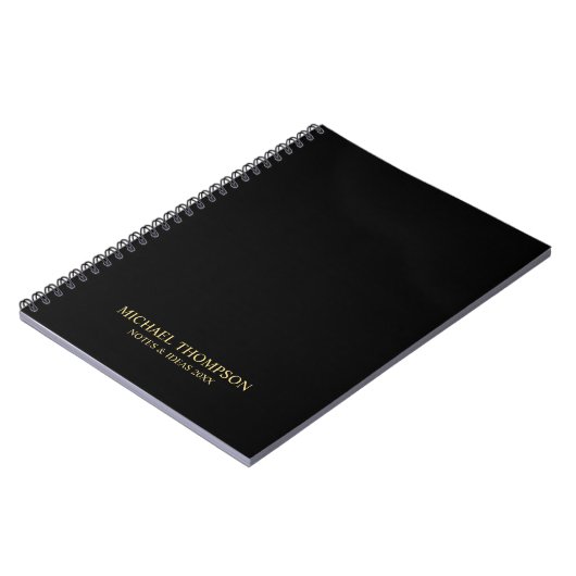 Professional Black en Gold Notitieboek (Linkerzijde)