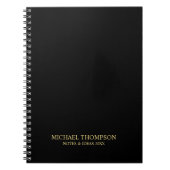 Professional Black en Gold Notitieboek (Voorkant)