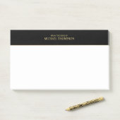 Professional Black en Gold Post-it® Notes (Op bureau)