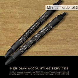 Professional Black en Gold Zwarte Inkt Pen