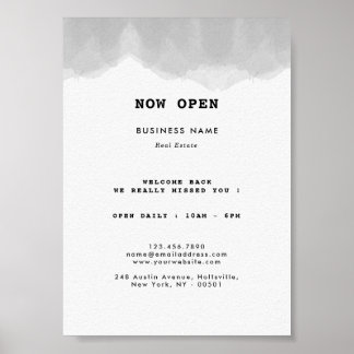Professional Black en White Waterverf Business Poster